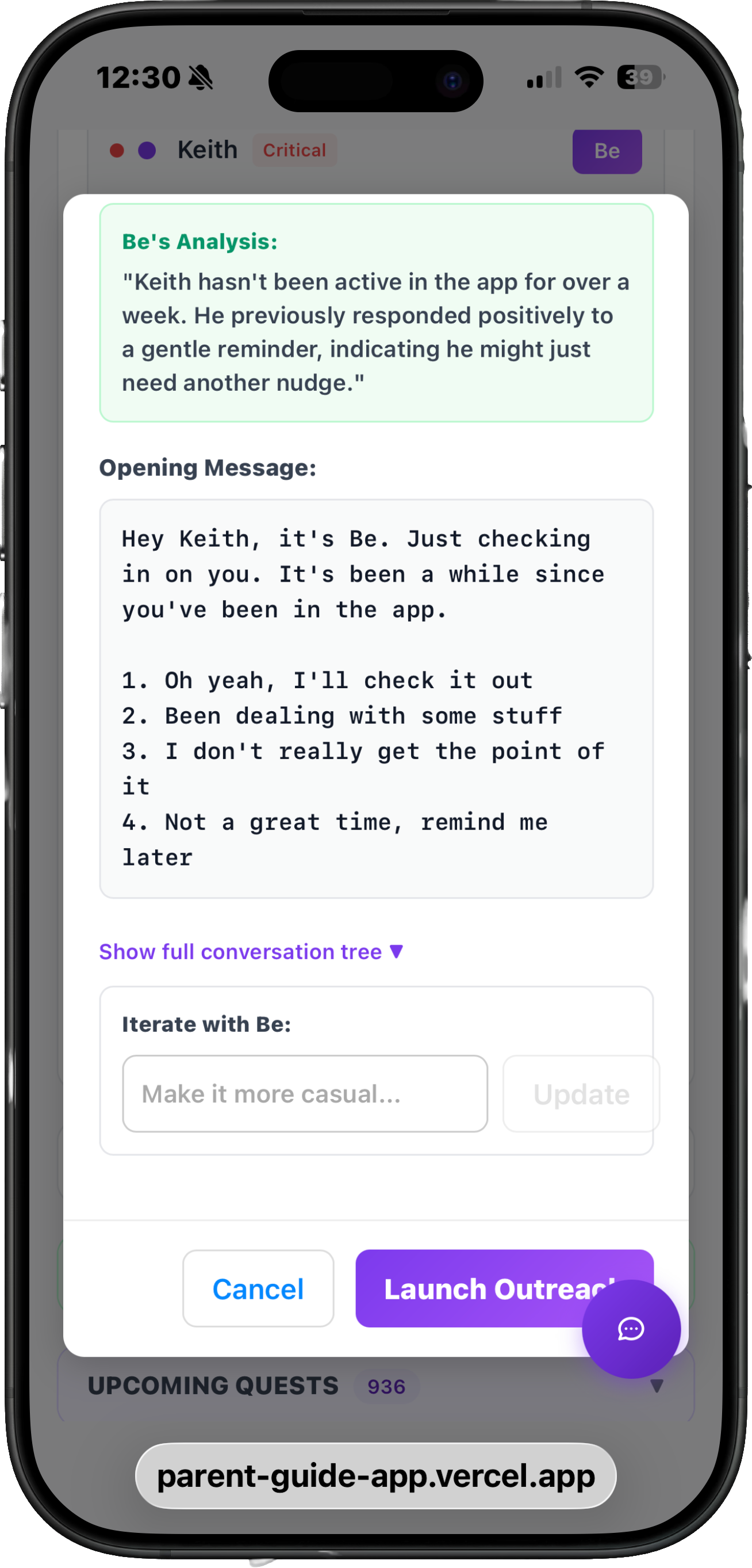 Prompt — Be outreach